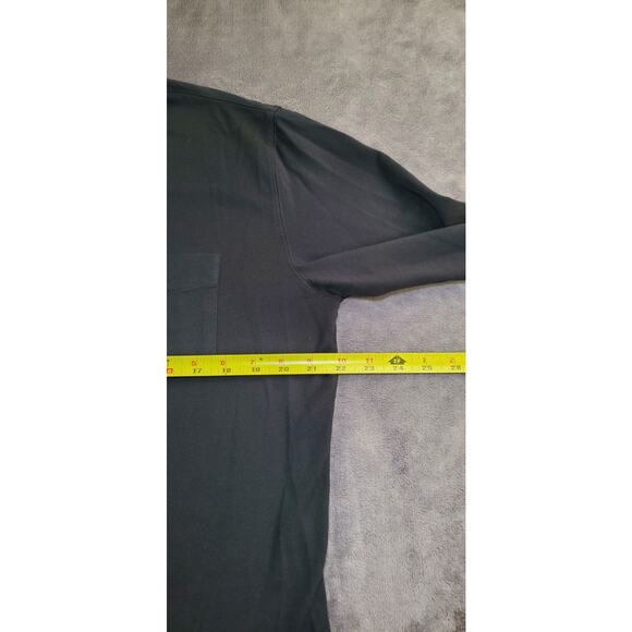 Fabletics Long Sleeve Size L Black Polo Button Up Shirt Mens Casual C24-18 - Picture 3 of 7